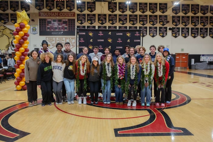 Twenty-five Oaks Christian student-athletes participated in Signing Day on campus Wednesday morning, Feb. 7, 2024.